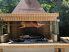 Large Fire Brick Charcoal BBQ & Rotisserie with Stone