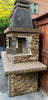 Large Fire Brick Charcoal BBQ & Rotisserie with Stone
